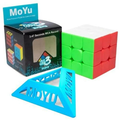 Humming Bird Toys Moyu 3X3 Cube Toys for Kids Sticker Less Speed Puzzle Game for Children - HalfPe