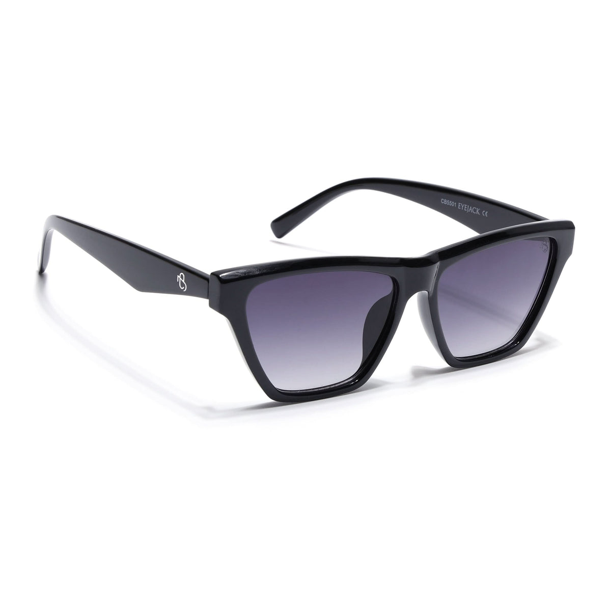 Eyejack Shine Black Cateye Sunglasses for Men and Women - Style 1286 - view 3
