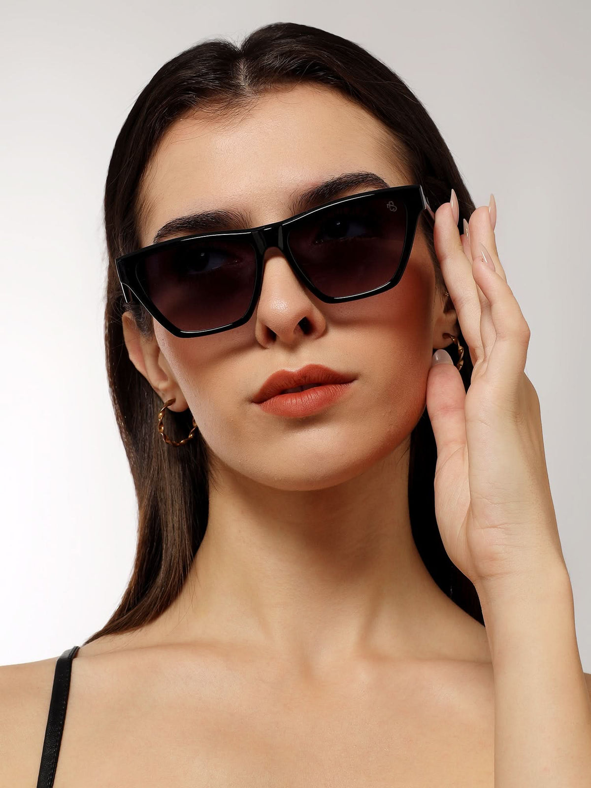 Eyejack Shine Black Cateye Sunglasses for Men and Women - Style 1286 - view 1