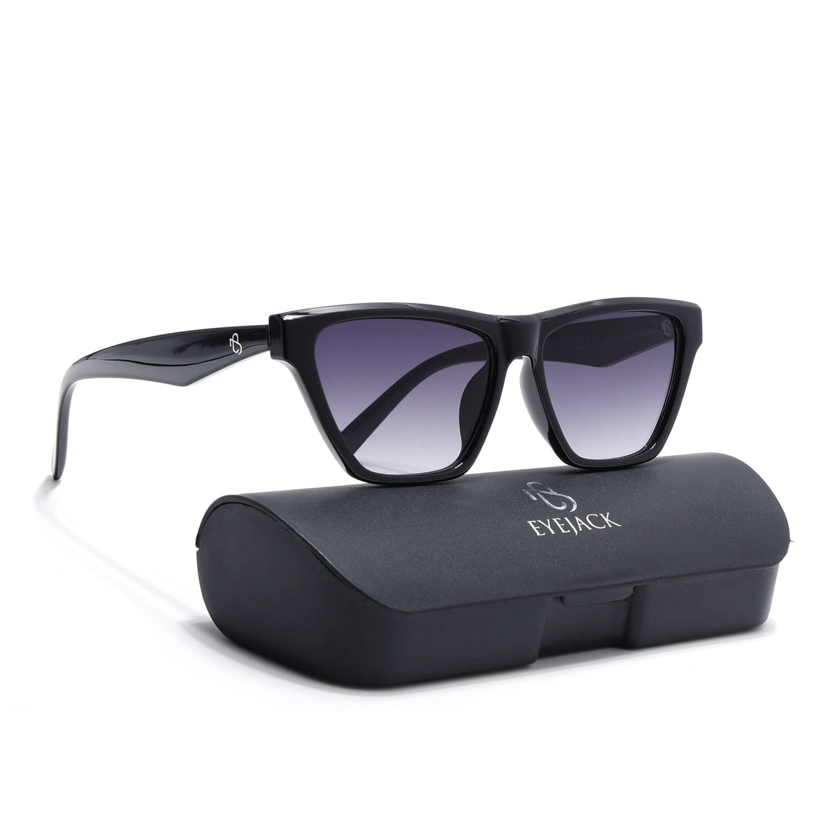 Eyejack Shine Black Cateye Sunglasses for Men and Women - Style 1286 - view 8