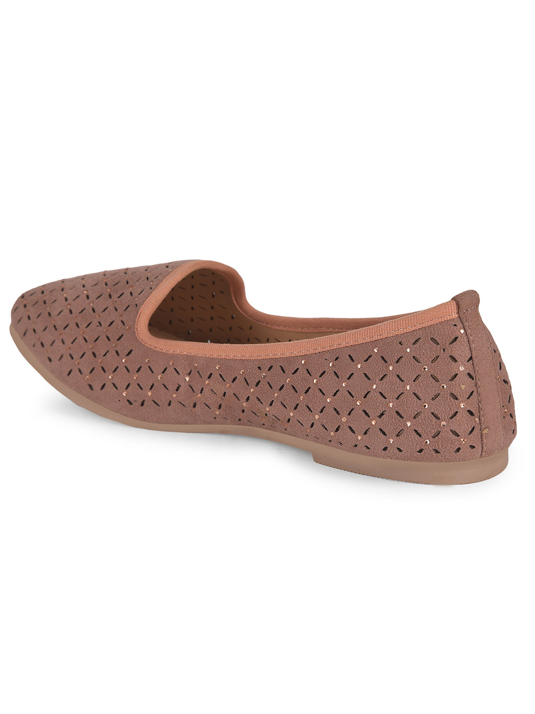 Bata Women's Nude Flat Ballerina Shoes - Nude