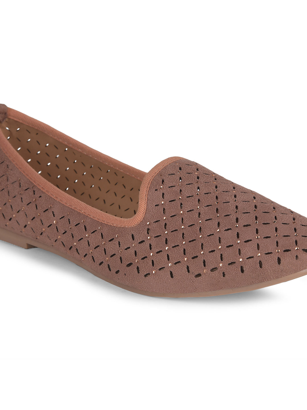 Bata Women's Nude Flat Ballerina Shoes - Nude