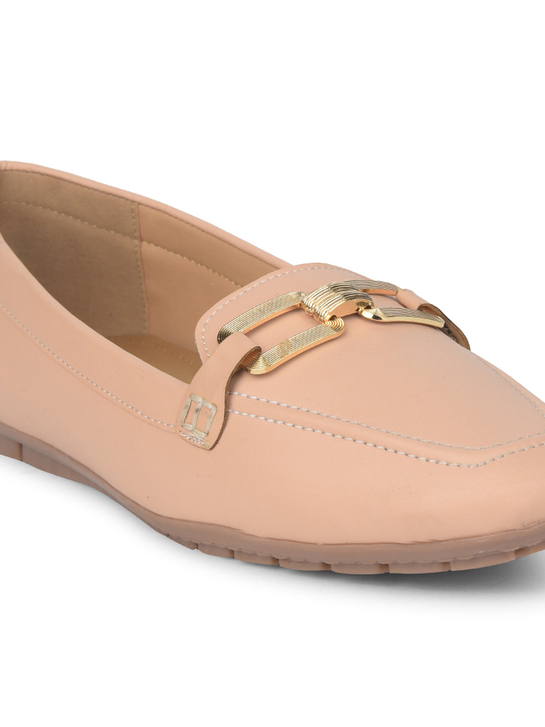 Bata Women Nude Casual Slip-on Loafers - Nude - View 5