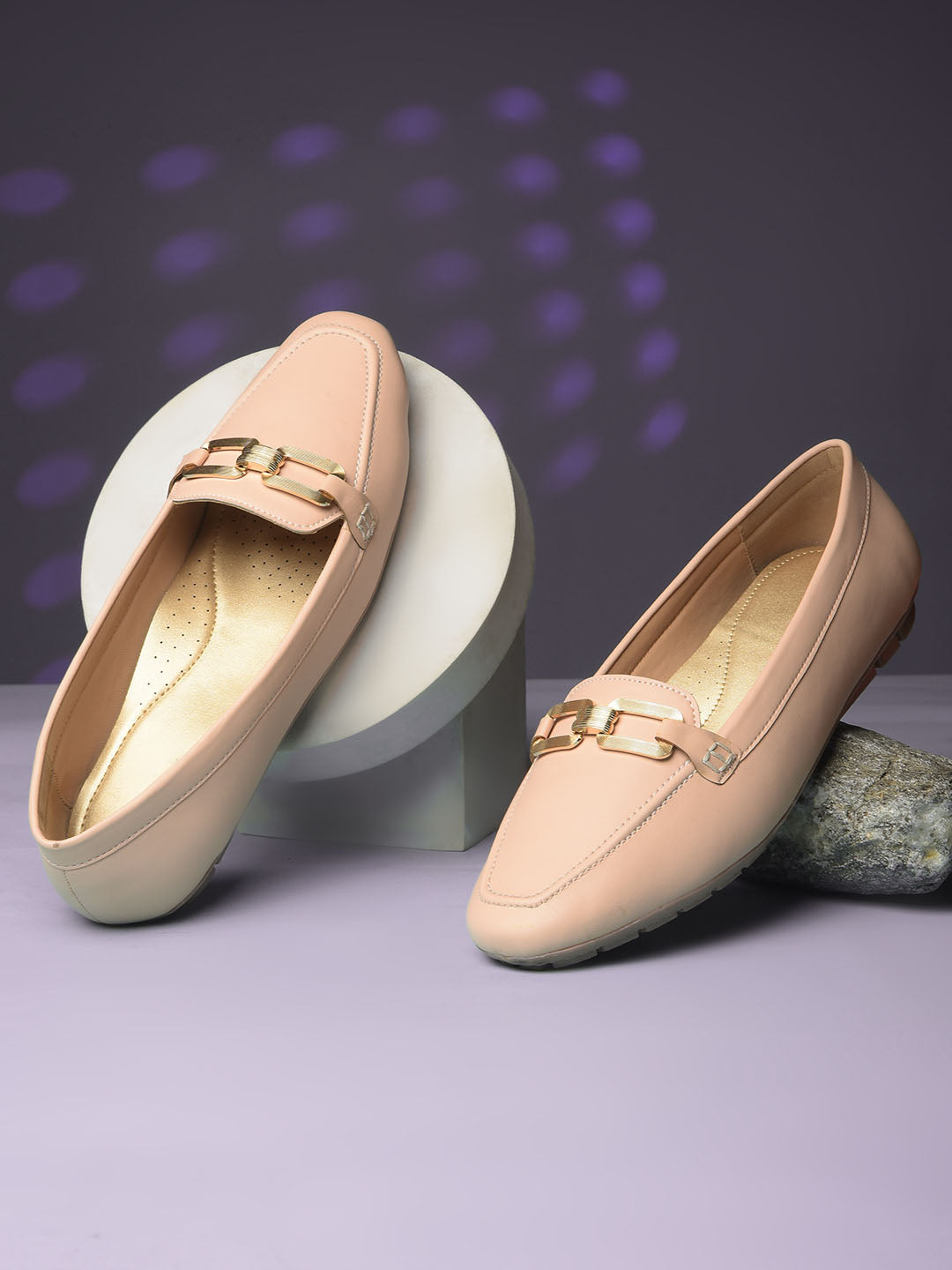 Bata Women Nude Casual Slip-on Loafers - Nude - View 6