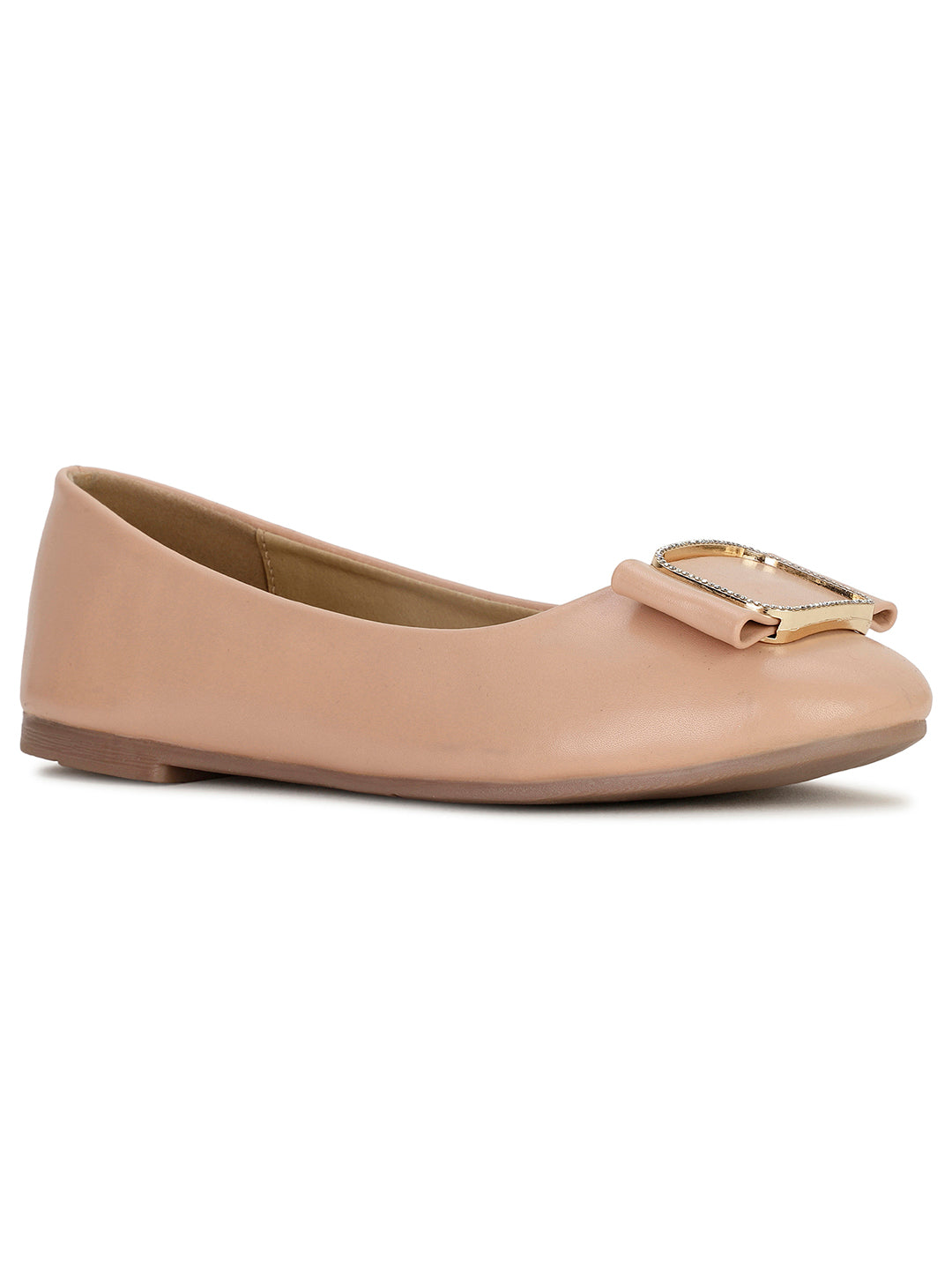Bata Women Nude Casual Ballet Flat - Nude - View 1