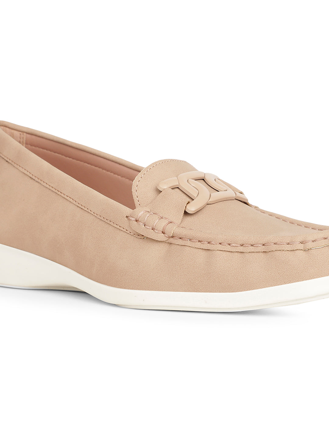 Bata Women Nude Casual Slip-on Loafers - Nude - View 5