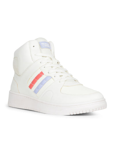 North Star Women's White Casual Lace-up Sneakers - White