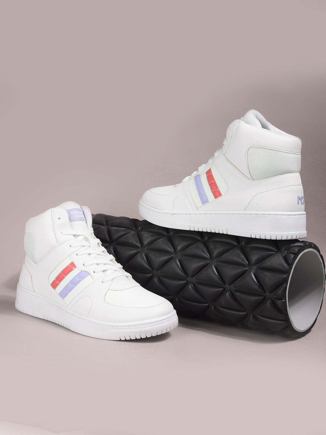 North Star Women's White Casual Lace-up Sneakers - White