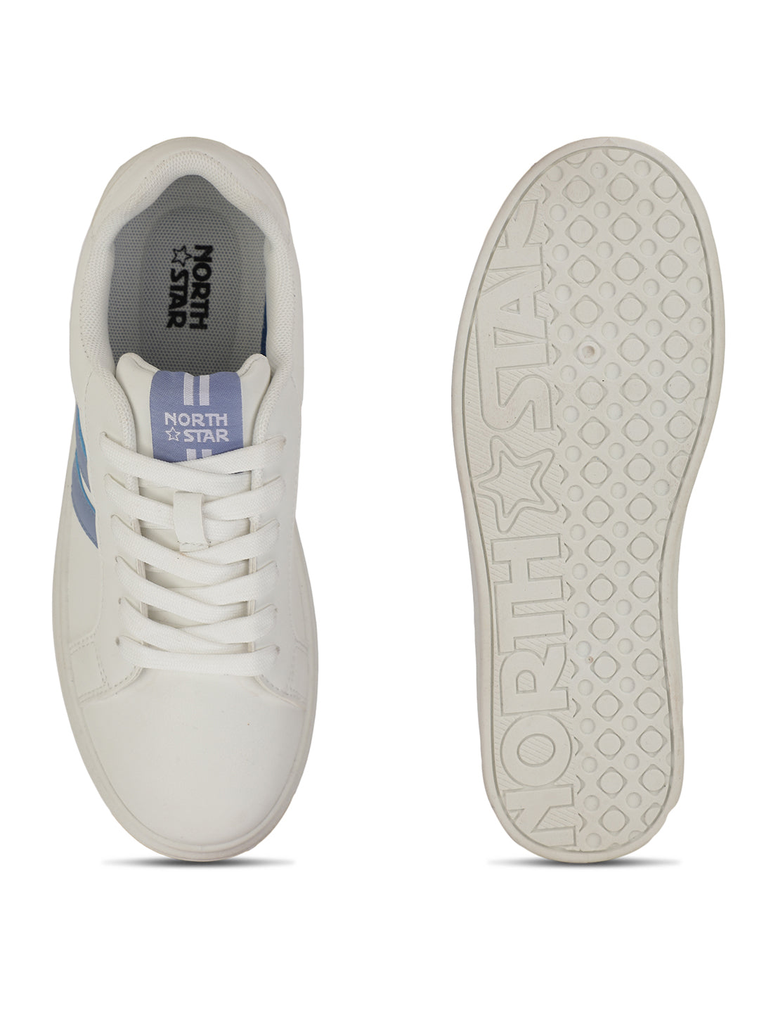 North Star Women White Casual Lace-up Sneakers - White - View 4
