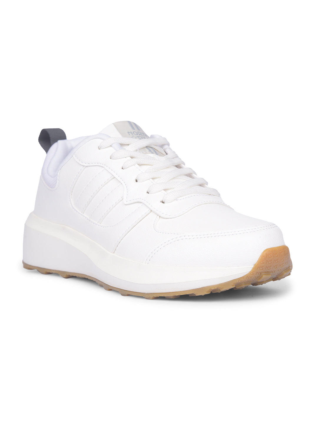 North Star Women White Casual Lace-up Sneakers - White - View 1