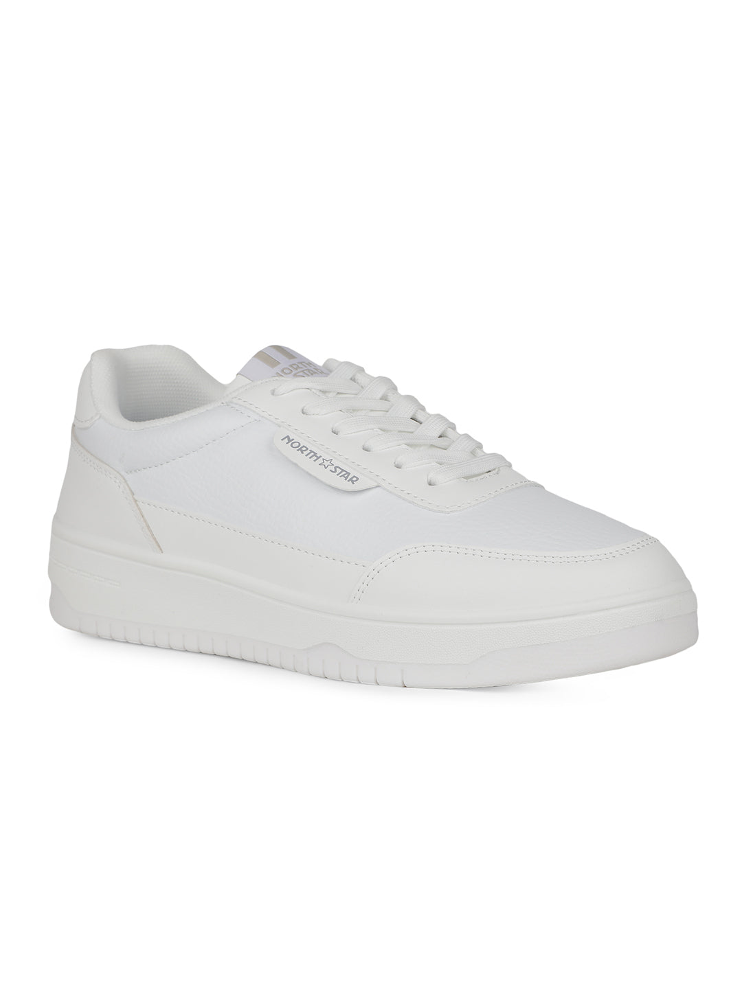 North Star Women White Casual Lace-up Sneakers - White - View 1