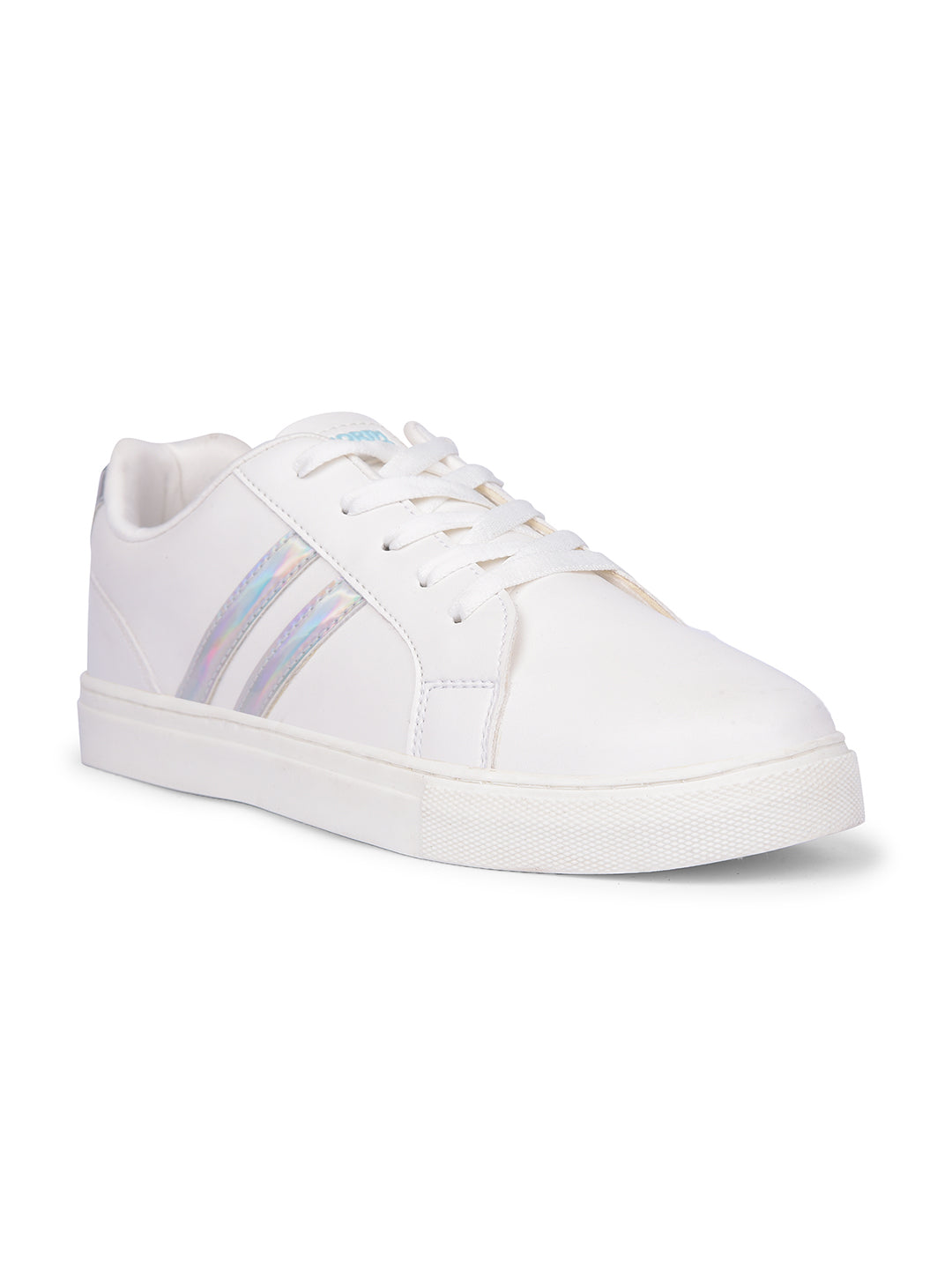 North Star Women White Casual Lace-up Sneakers - White - View 1