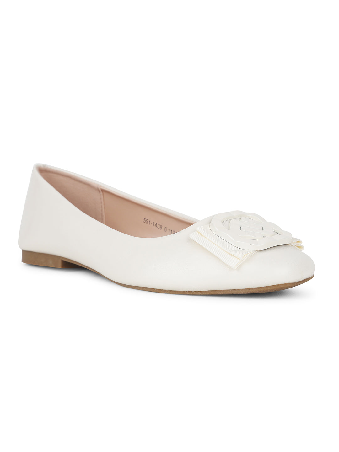 Bata Women Off White Casual Ballet Flat - Off White - View 1