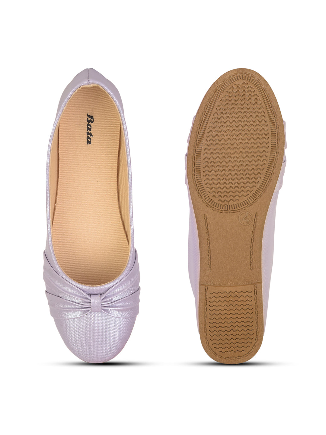 Bata Women Silver Casual Ballet Flat - Silver - View 4