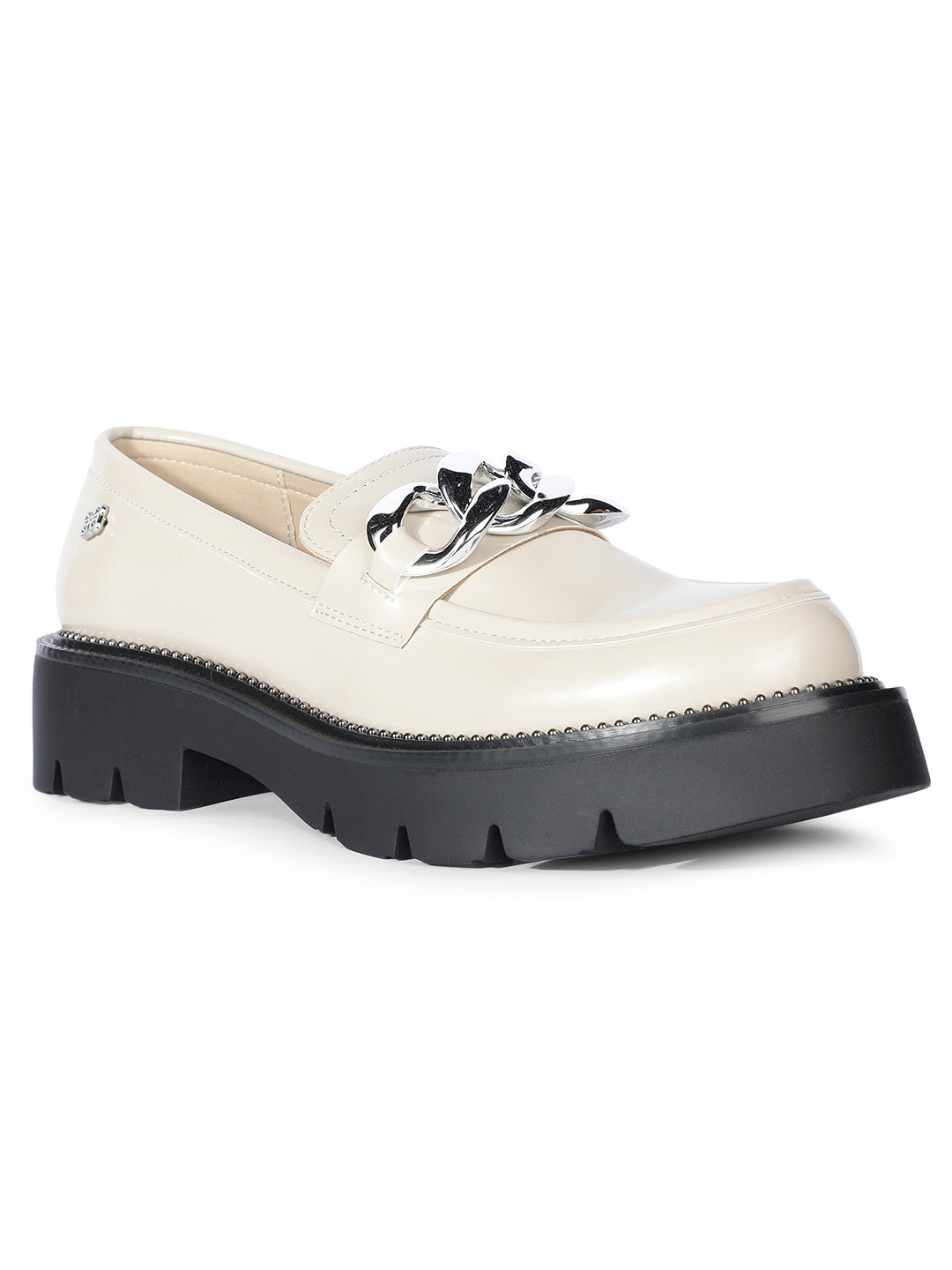 Bata Women Off White Casual Slip-on Moccassins - Off White - View 1