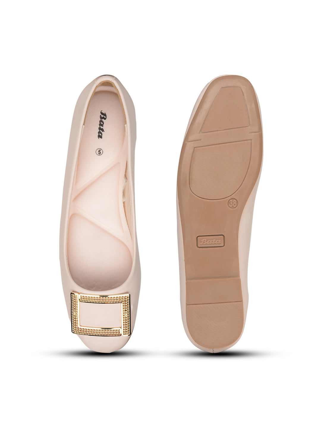 Bata Women Off White Casual Ballet Flat - Off White - View 4