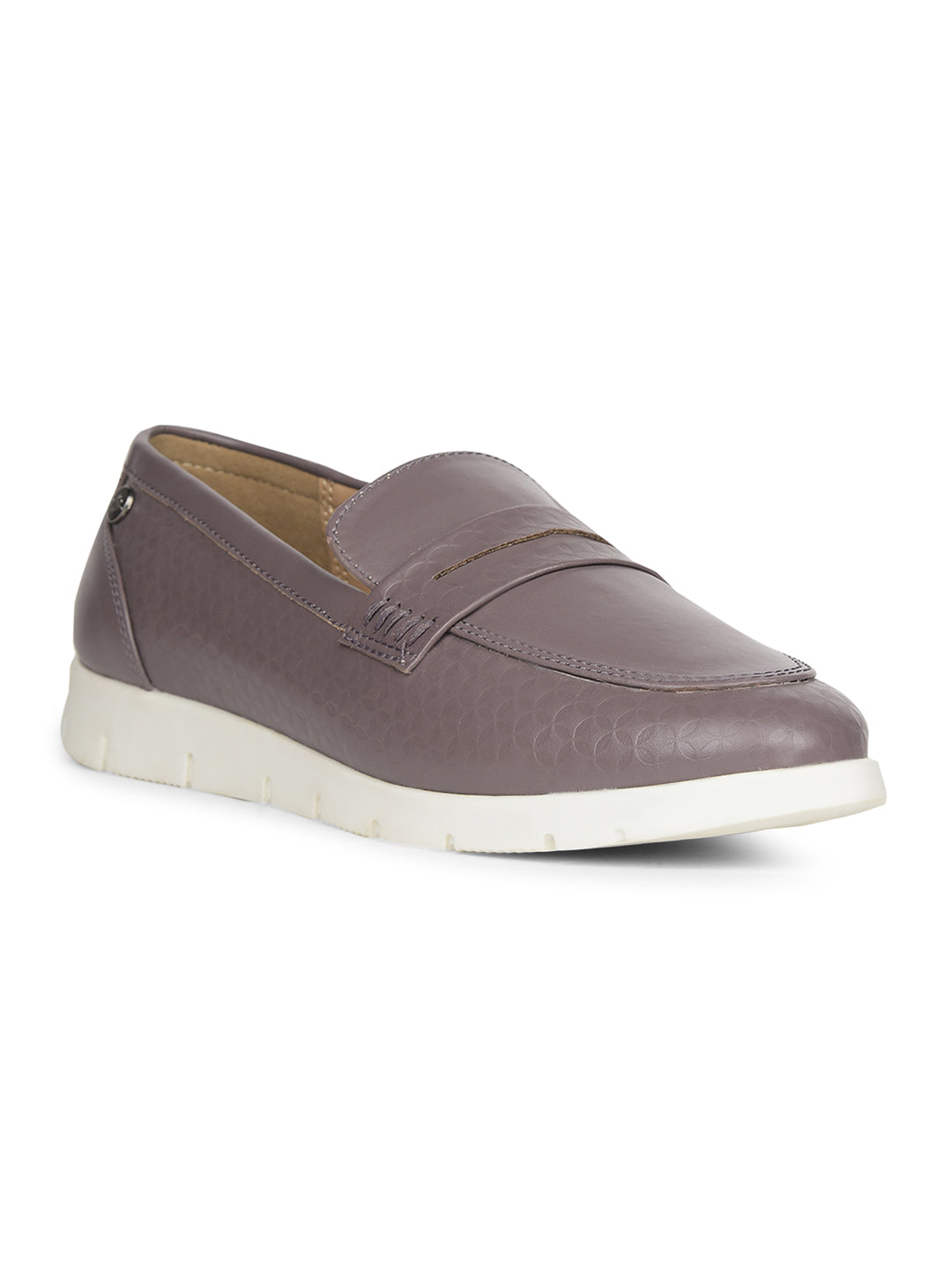 Bata Women Grey Casual Slip-on Loafers - Grey - View 1