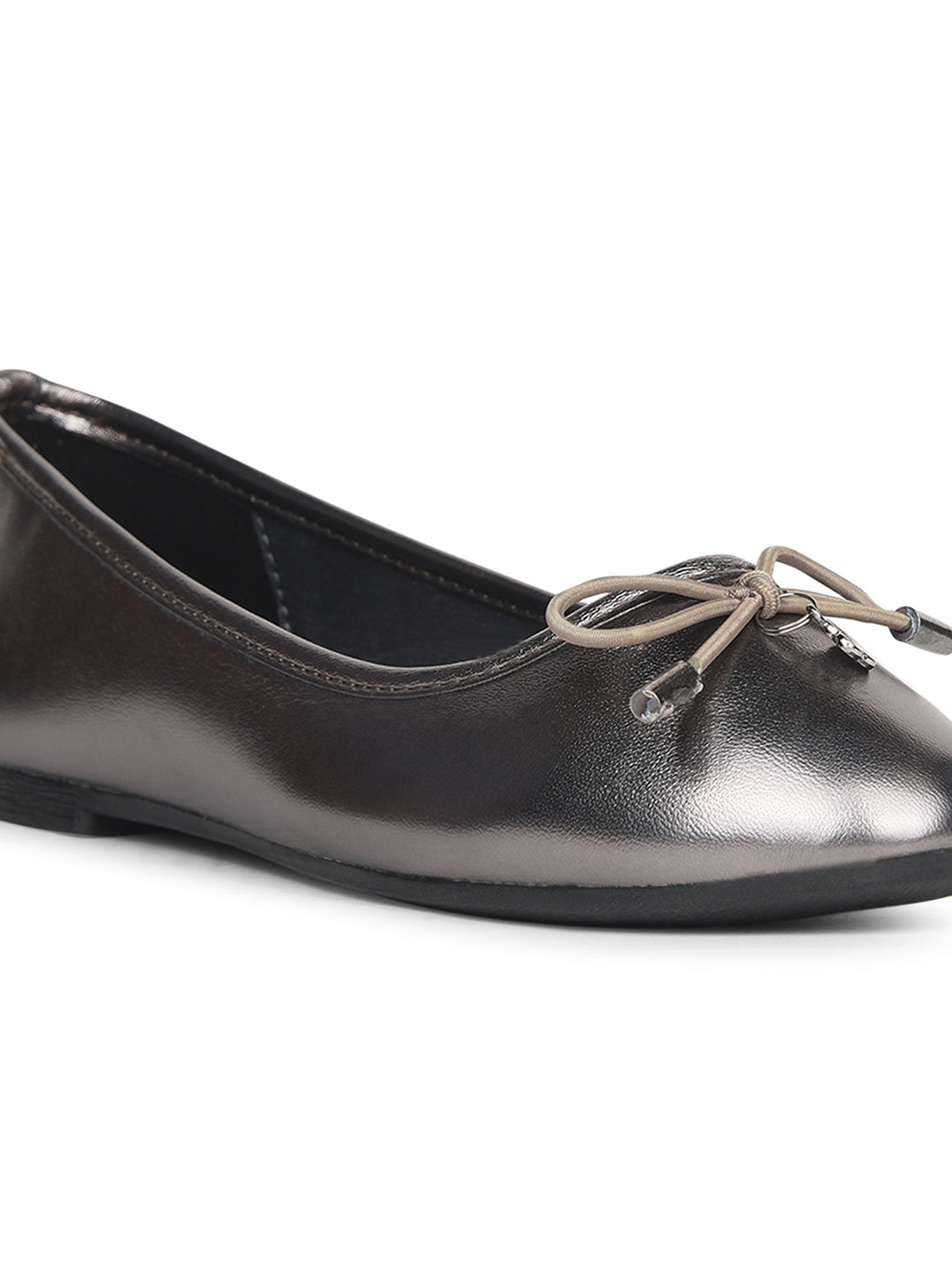 Bata Women Gunmetal Casual Ballet Flat - Gunmetal - View 5