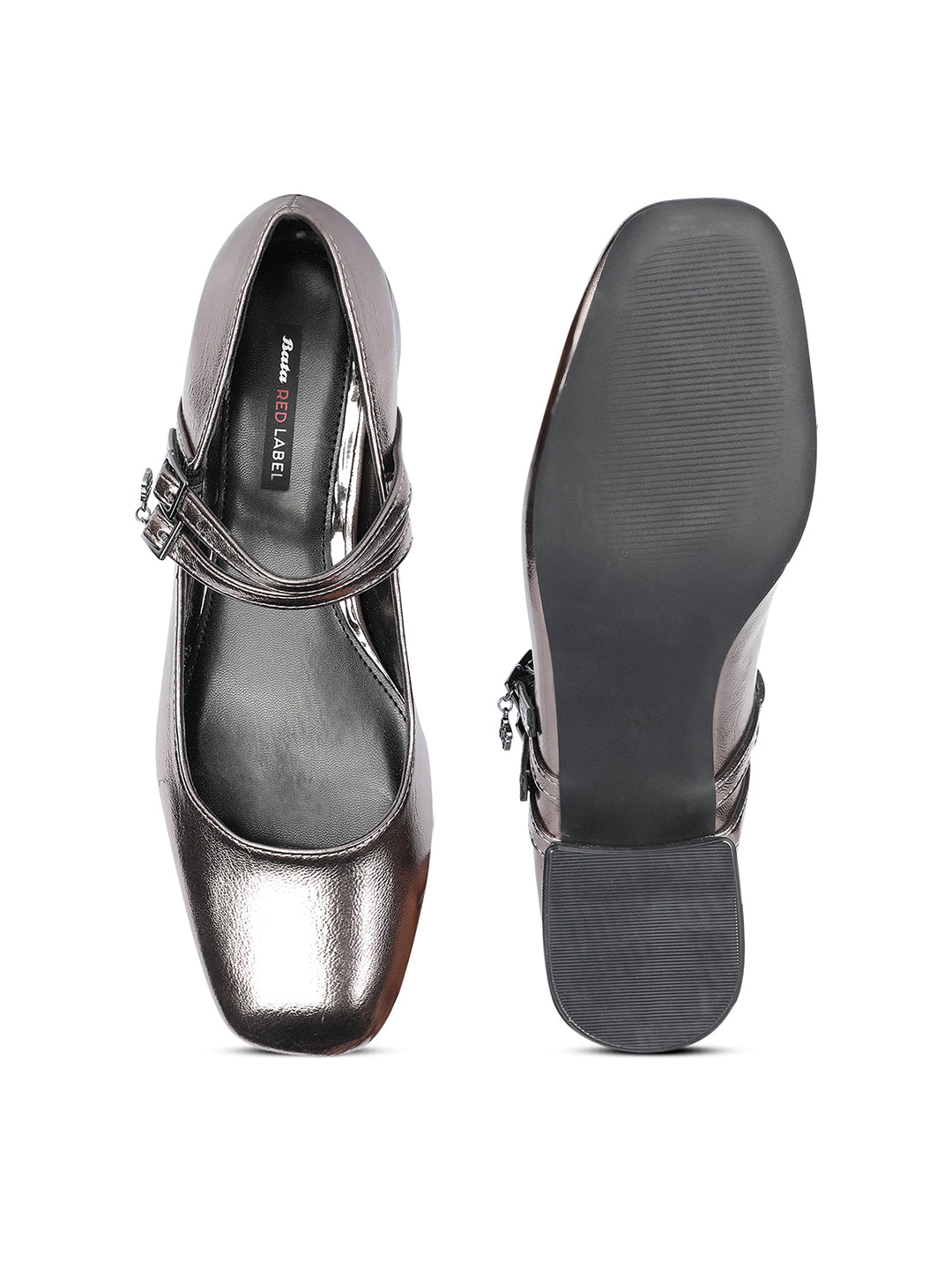 Bata Women Gunmetal Pointed-Toe Block Heel Mary Jane - Gunmetal - View 4