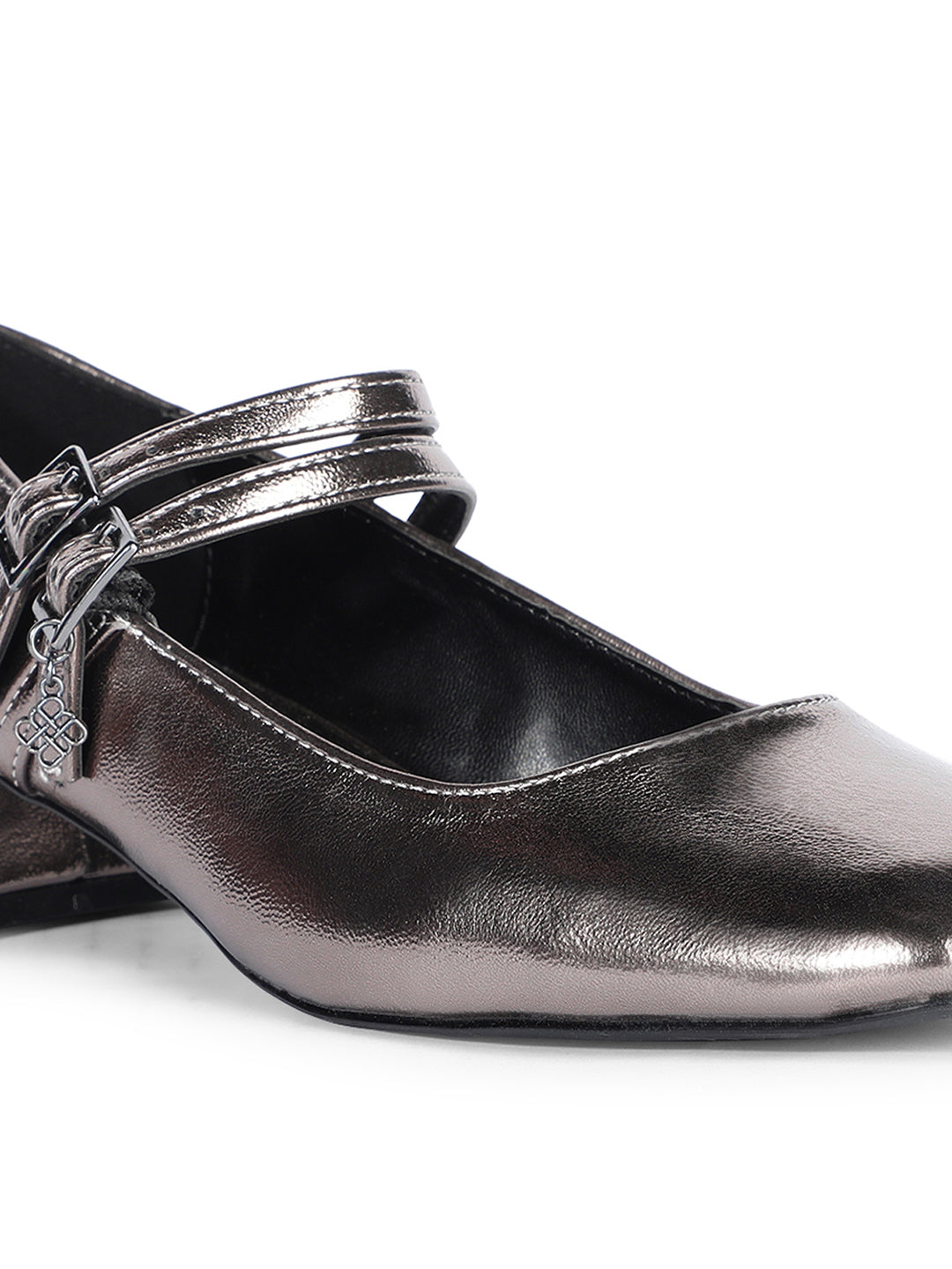 Bata Women Gunmetal Pointed-Toe Block Heel Mary Jane - Gunmetal - View 5