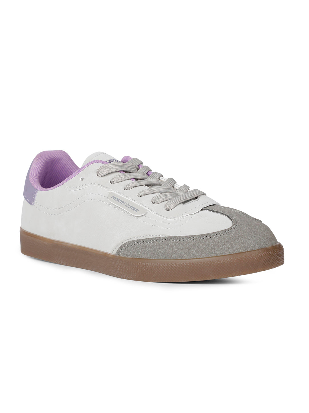 North Star Women Grey Casual Lace-up Sneakers - Grey - View 1