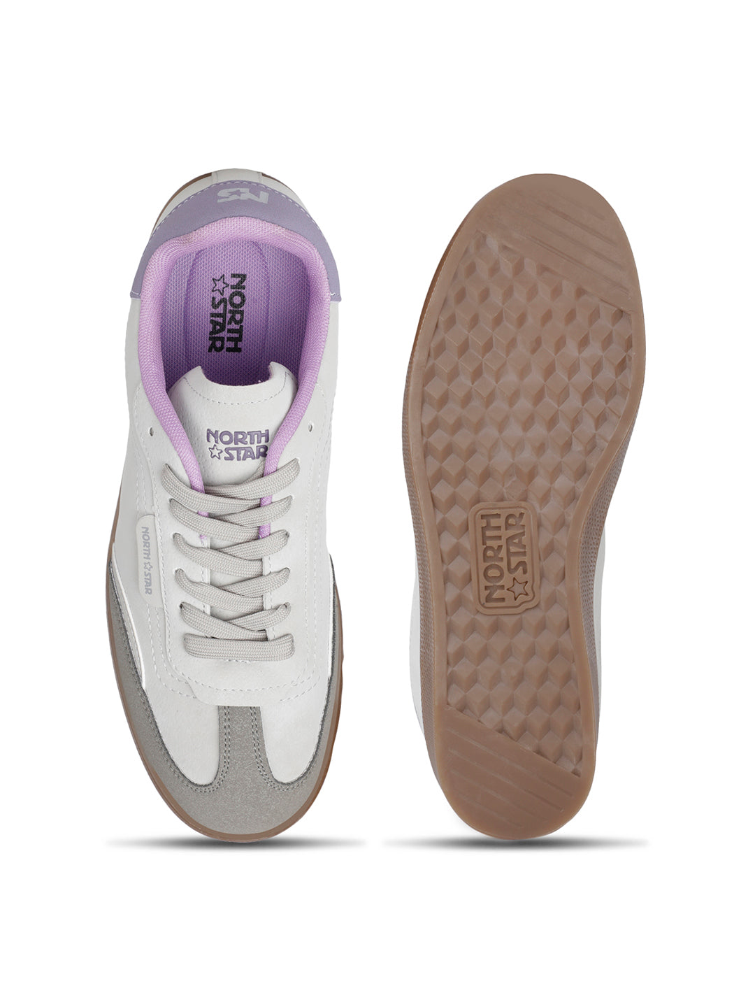 North Star Women Grey Casual Lace-up Sneakers - Grey - View 4