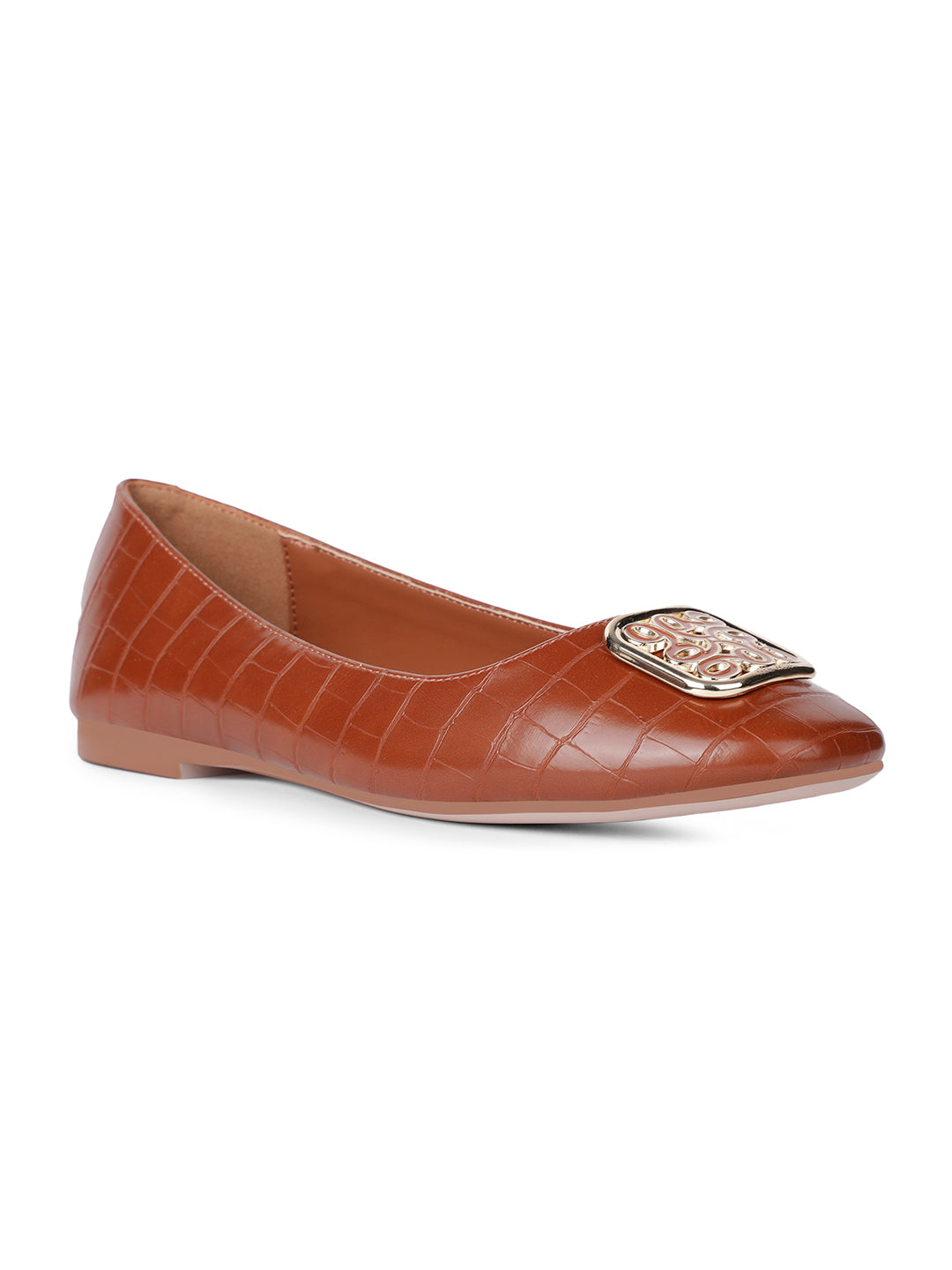Nine West Women Casual Ballet Flat - Tan - View 1