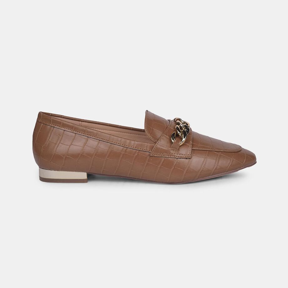 Nine West Women Dark Brown Casual Slip-on Loafers