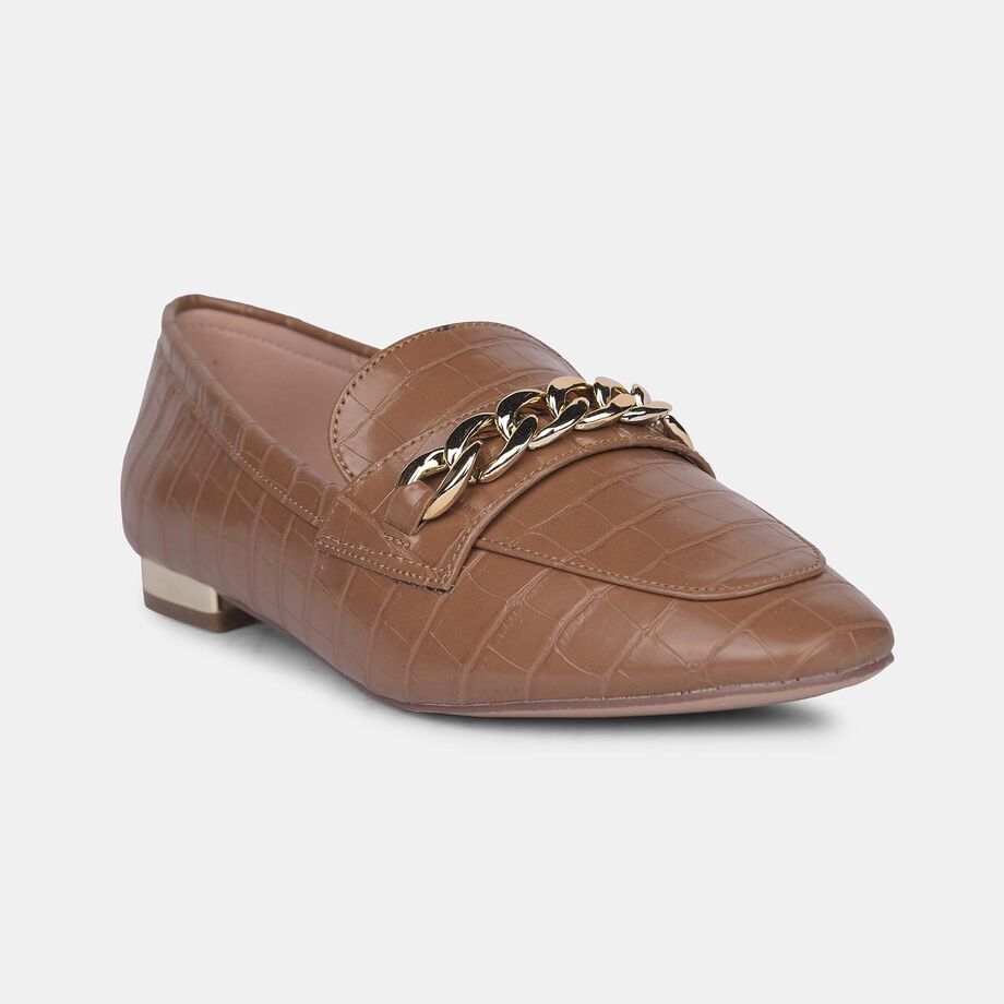 Nine West Women Dark Brown Casual Slip-on Loafers