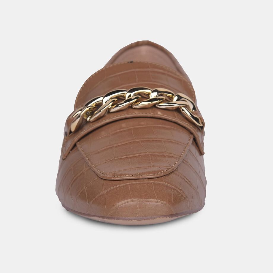 Nine West Women Dark Brown Casual Slip-on Loafers