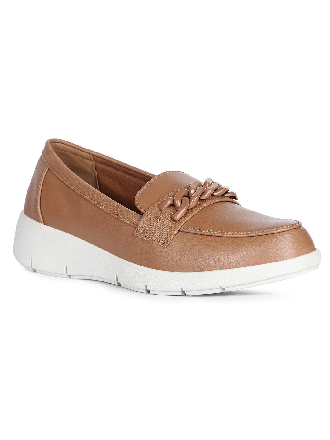 Bata Comfit Women Brown Casual Slip-on Moccassins - Brown - View 1