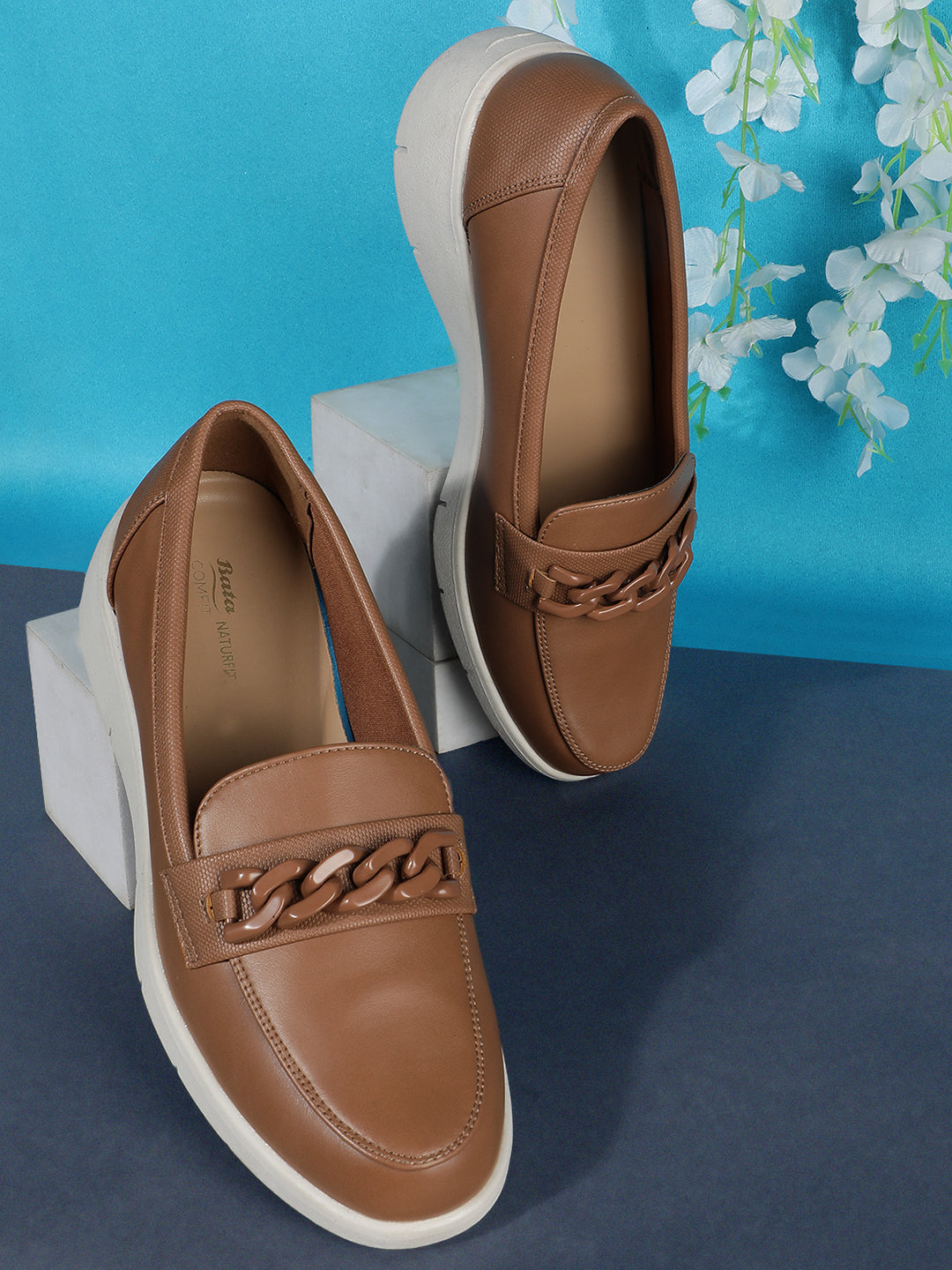 Bata Comfit Women Brown Casual Slip-on Moccassins - Brown - View 6