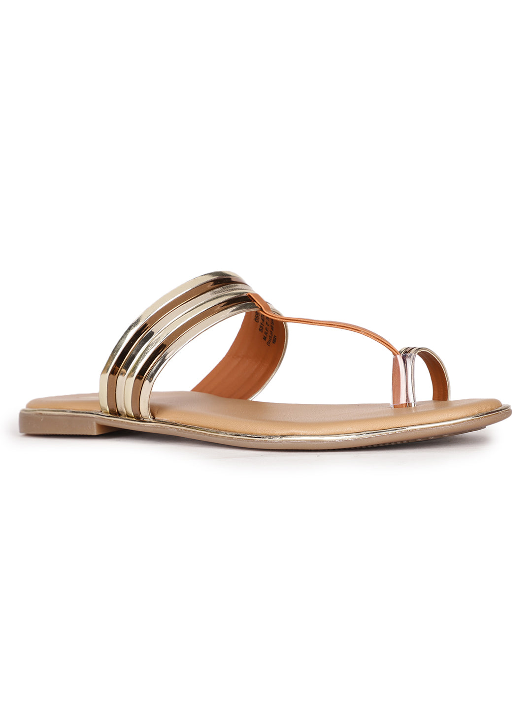 Bata Women's Brown Casual Toe Ring Flats - Brown