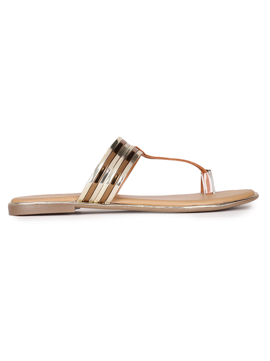 Bata Women's Brown Casual Toe Ring Flats - Brown