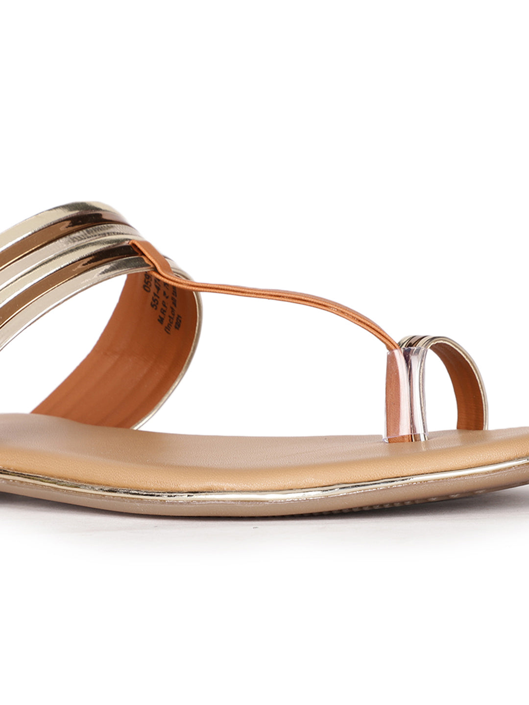 Bata Women's Brown Casual Toe Ring Flats - Brown