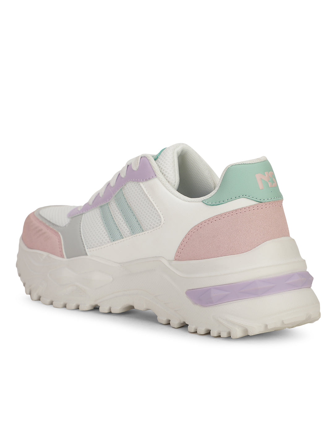 North Star Women Pink Casual Lace-up Sneakers - Pink - View 3