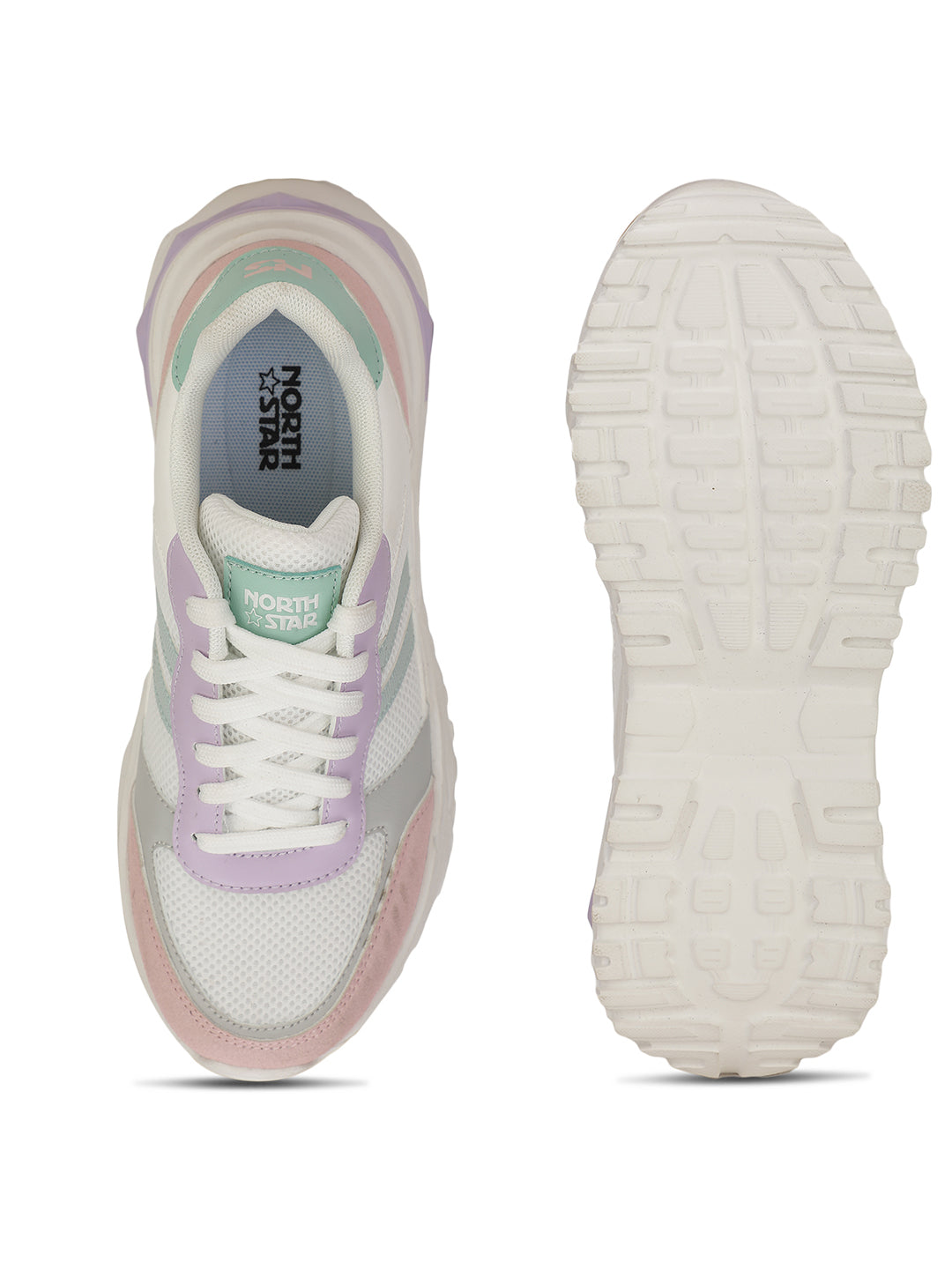 North Star Women Pink Casual Lace-up Sneakers - Pink - View 4