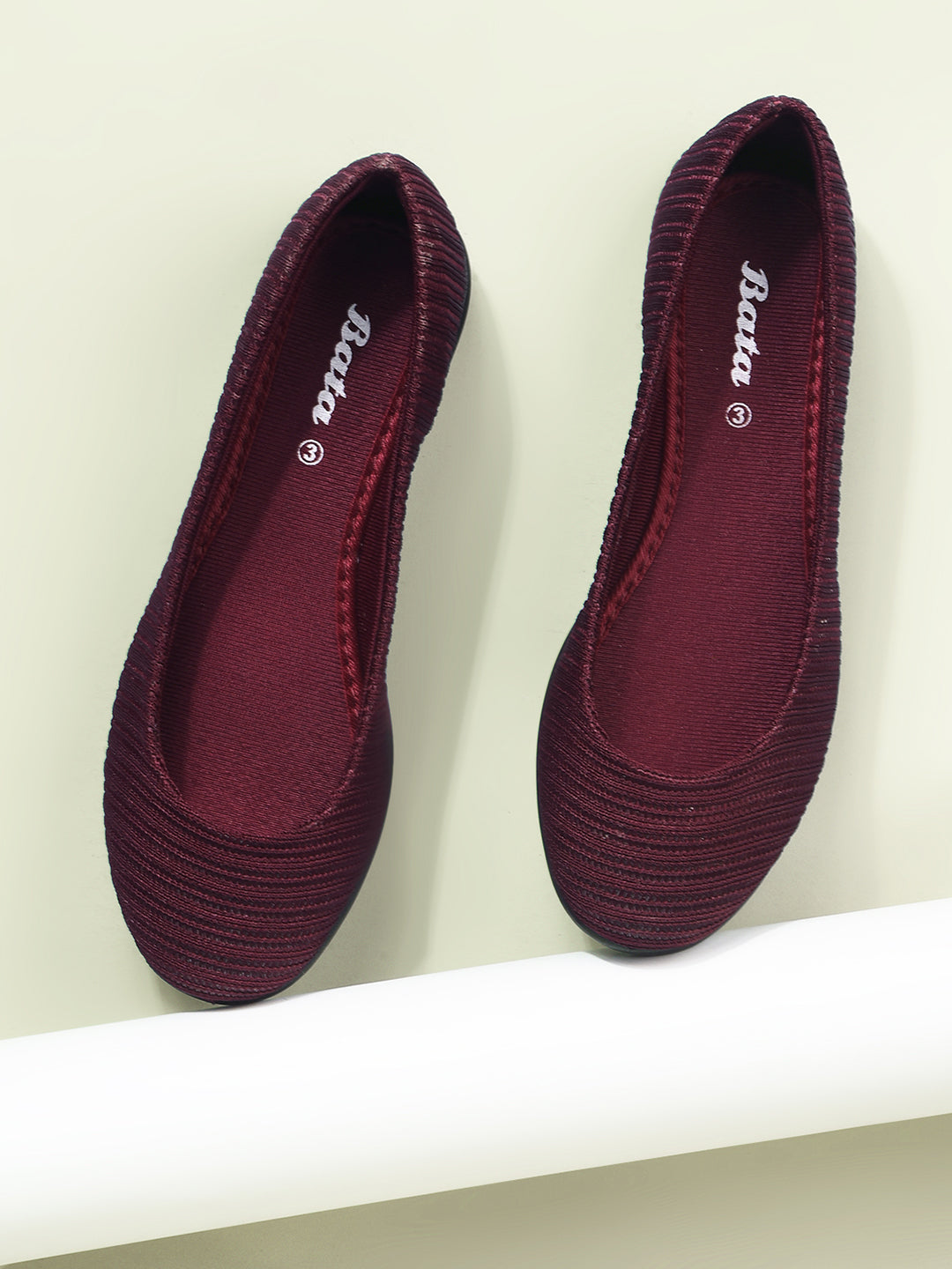 Bata Women Red Casual Ballet Flat - Red - View 6