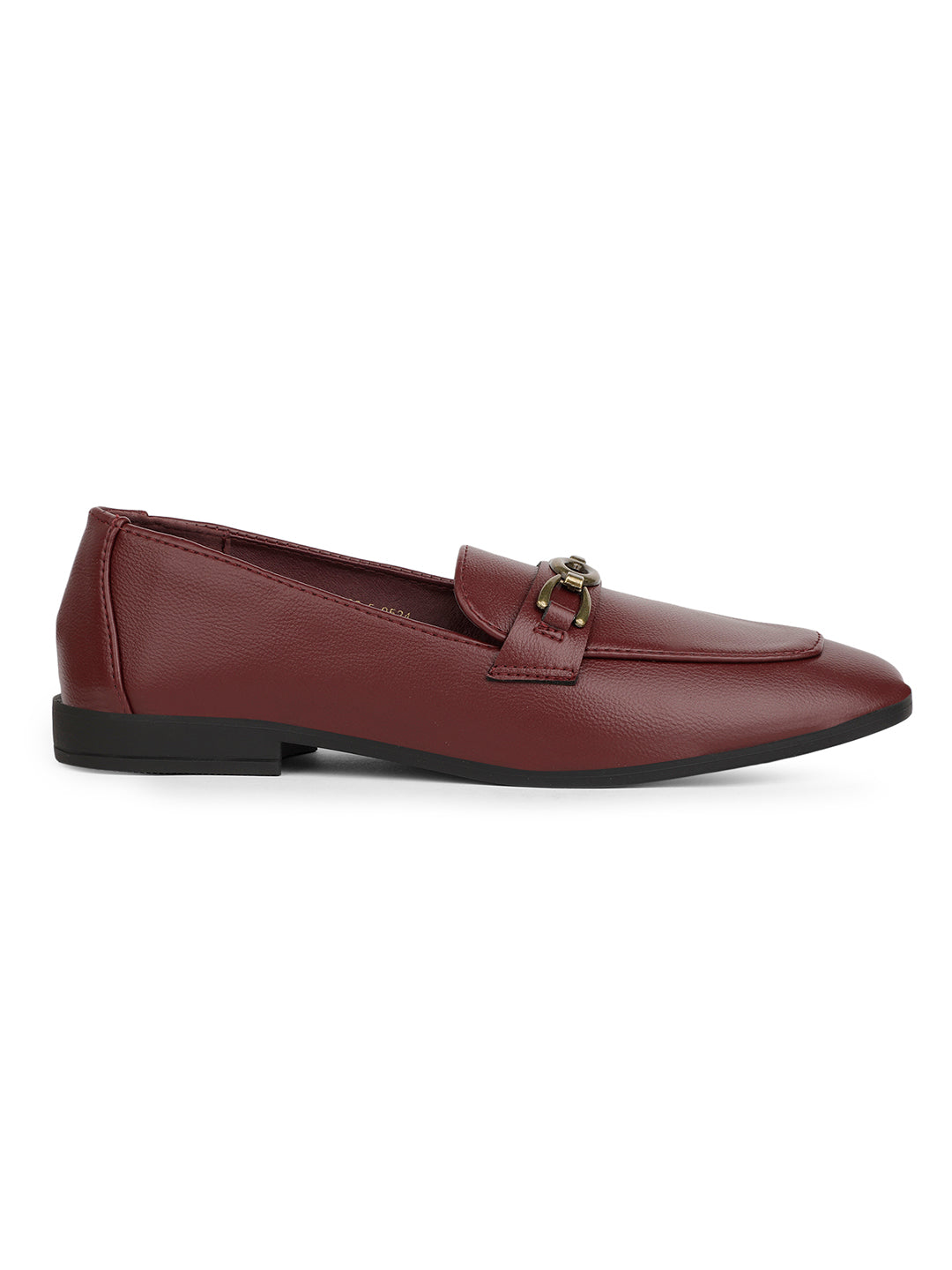 Bata Women Maroon Casual Slip-on Moccassins - Maroon - View 2