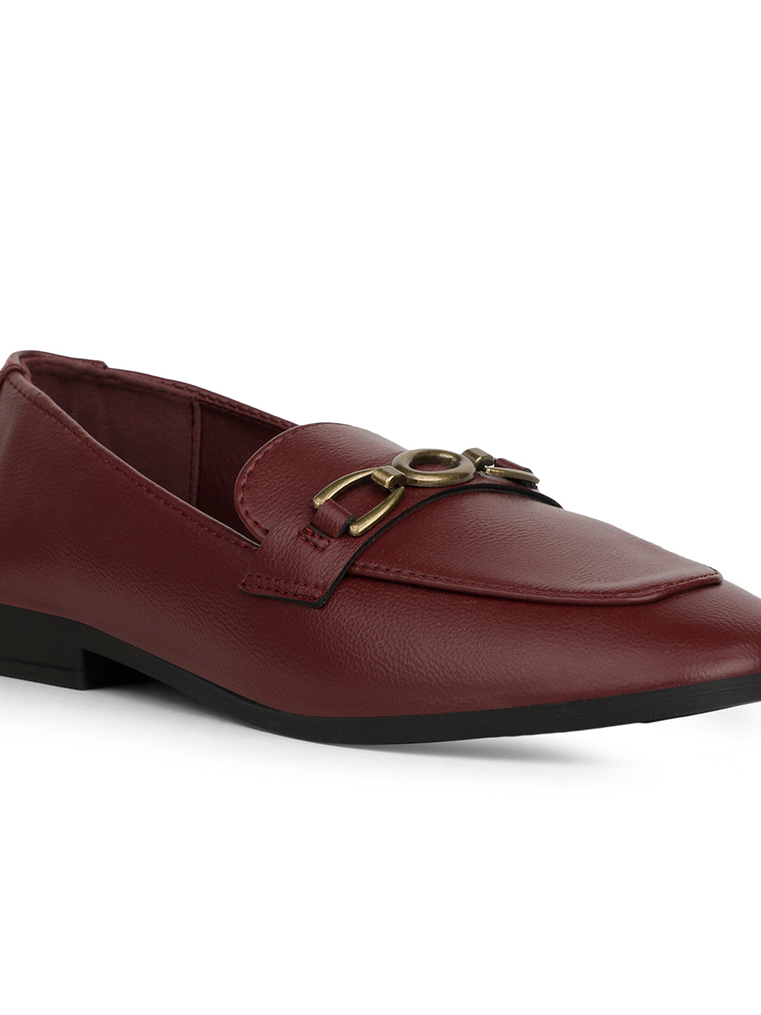 Bata Women Maroon Casual Slip-on Moccassins - Maroon - View 5