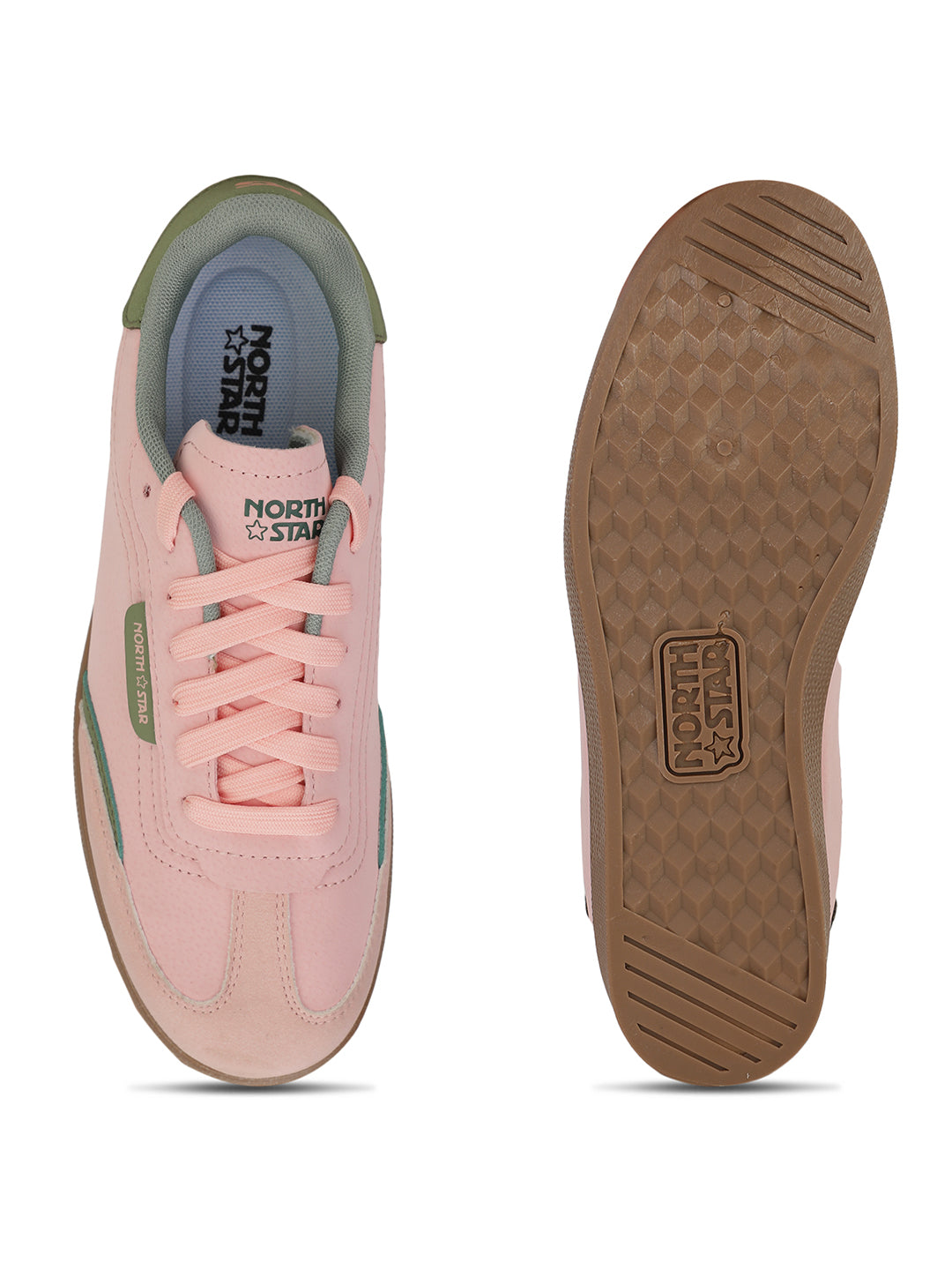 North Star Women Pink Casual Lace-up Sneakers - Pink - View 4