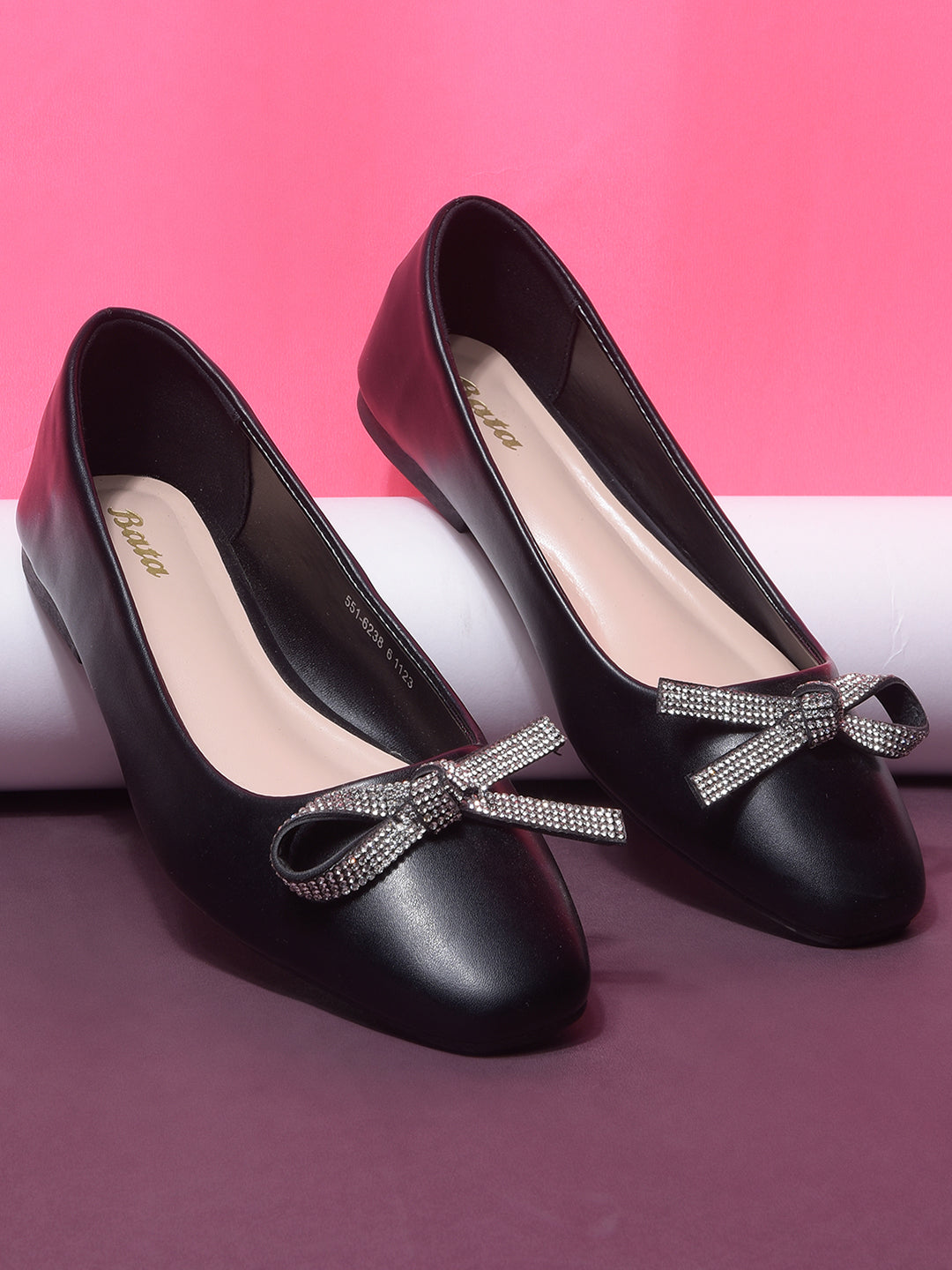 Bata Women Black Casual Ballet Flat - Black - View 6