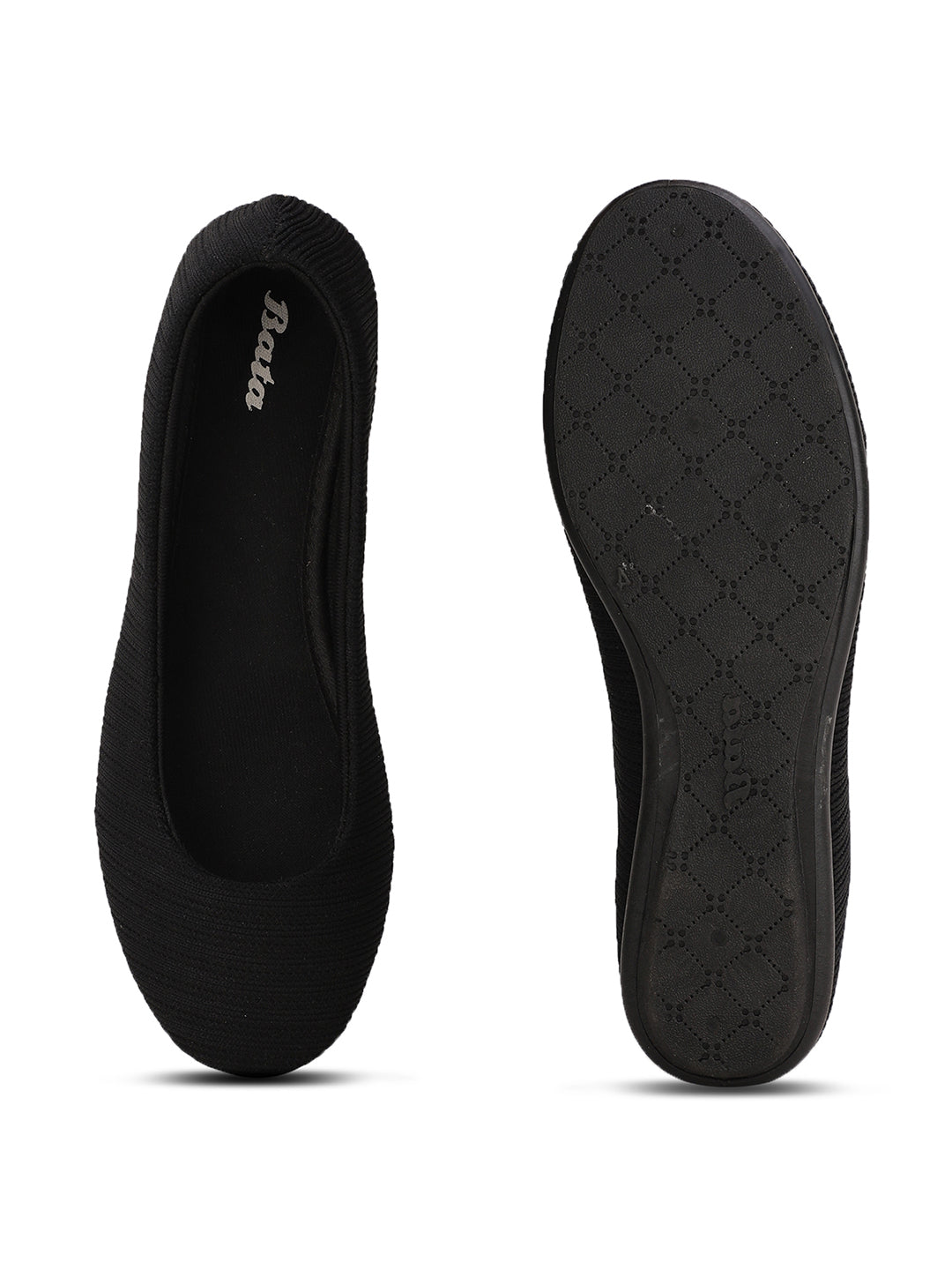 Bata Women Black Casual Ballet Flat - Black - View 4