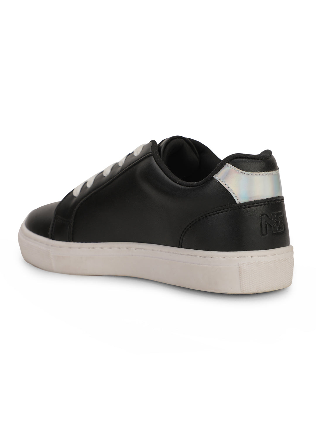 North Star Women Black Casual Lace-up Sneakers - Black - View 3