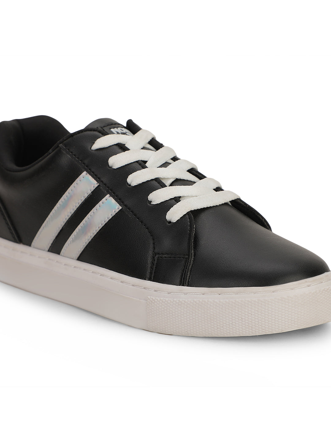 North Star Women Black Casual Lace-up Sneakers - Black - View 5