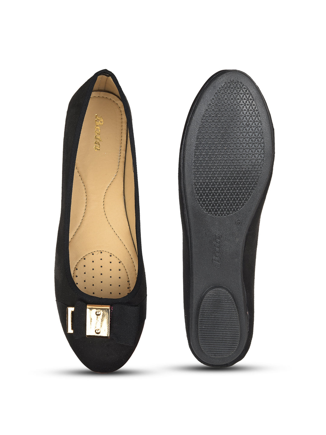 Bata Women Black Casual Ballet Flat - Black - View 4