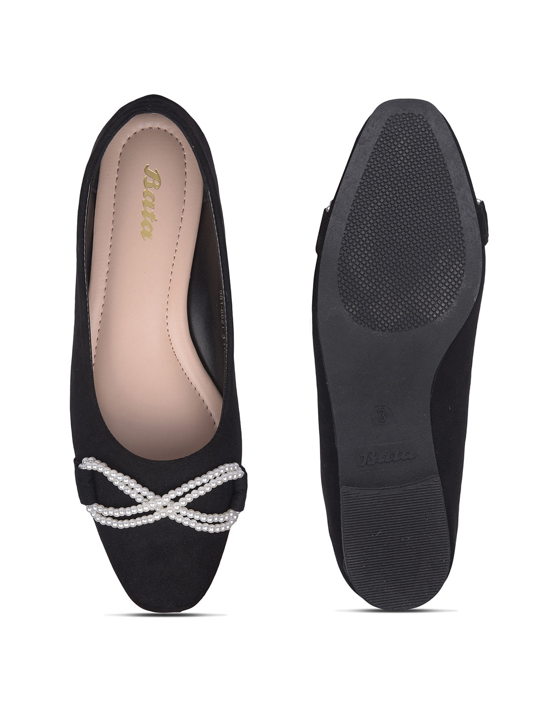 Bata Women Black Casual Ballet Flat - Black - View 4