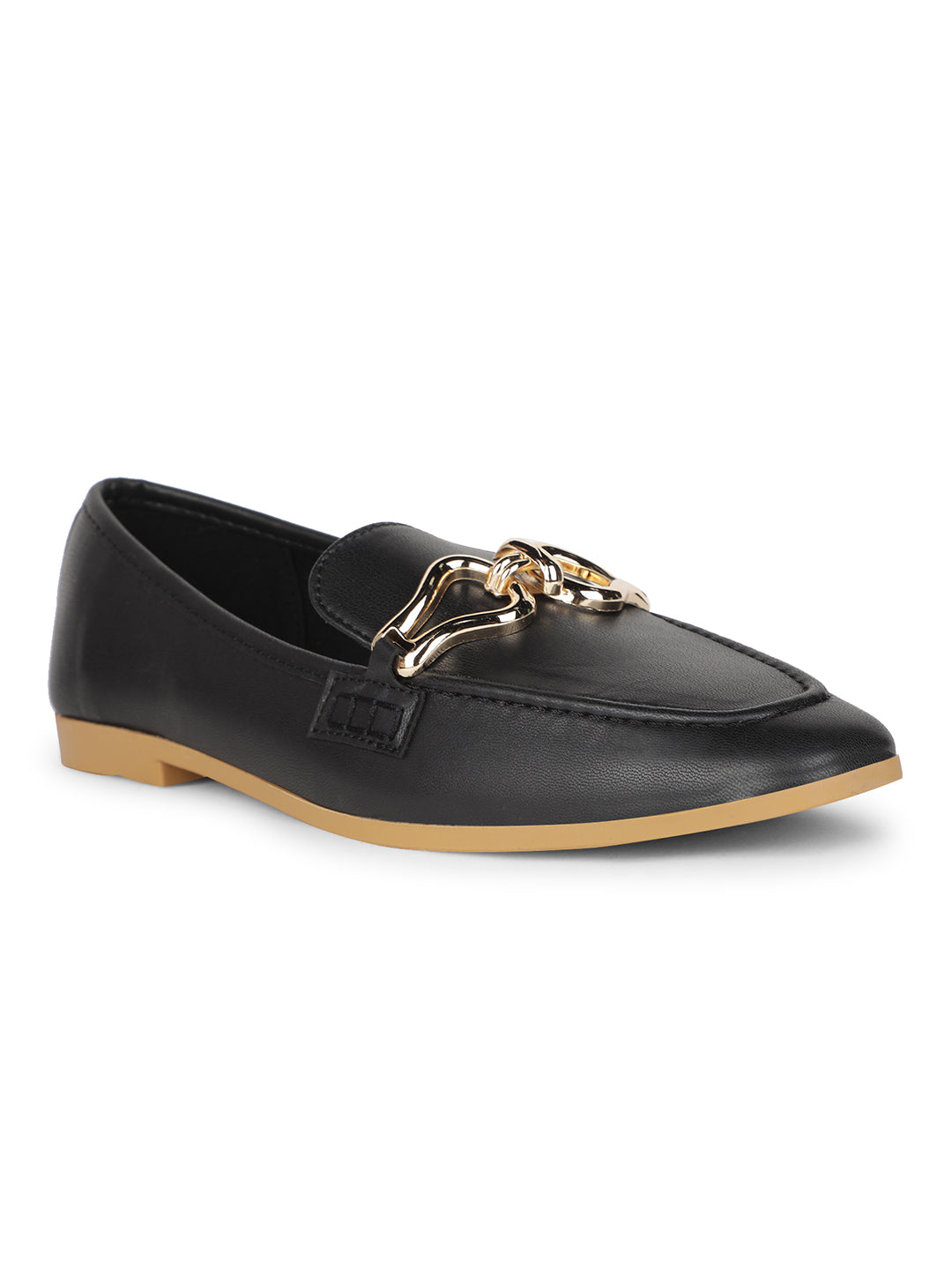 Bata Women Black Casual Slip-on Moccassins - Black - View 1