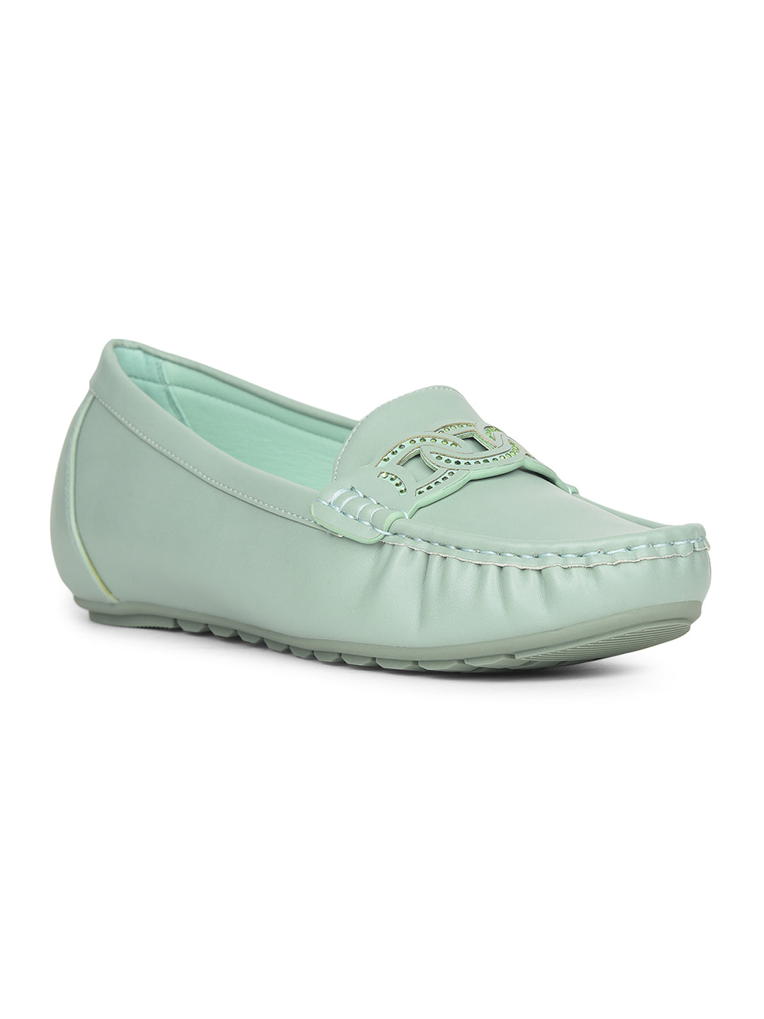 Bata Comfit Women Green Casual Slip-on Moccassins - Green - View 1