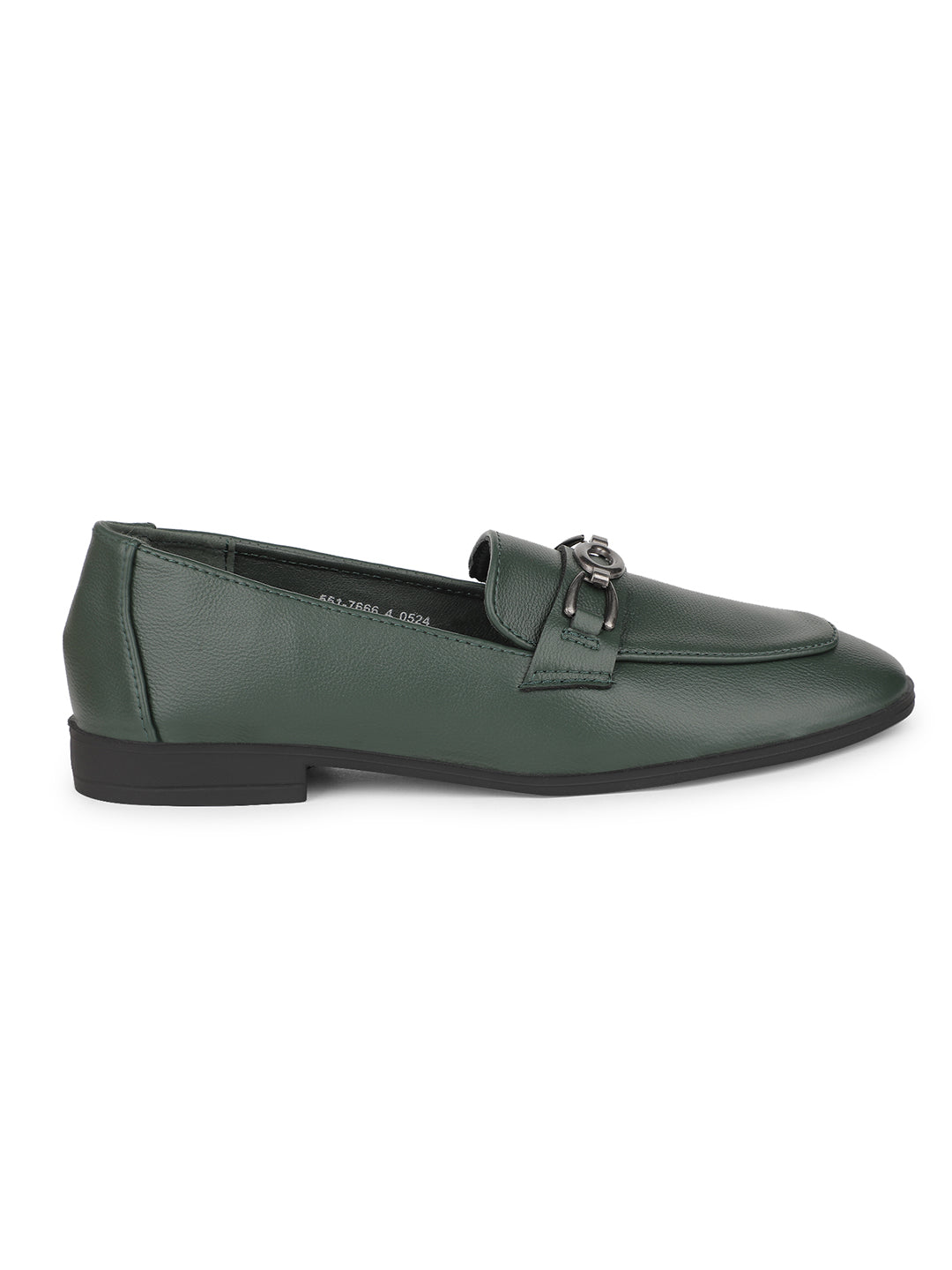 Bata Women Green Casual Slip-on Moccassins - Green - View 2